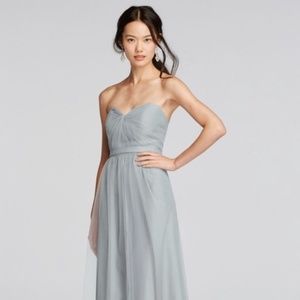 Stapless Tulle Long Dress w/ Removable Belt